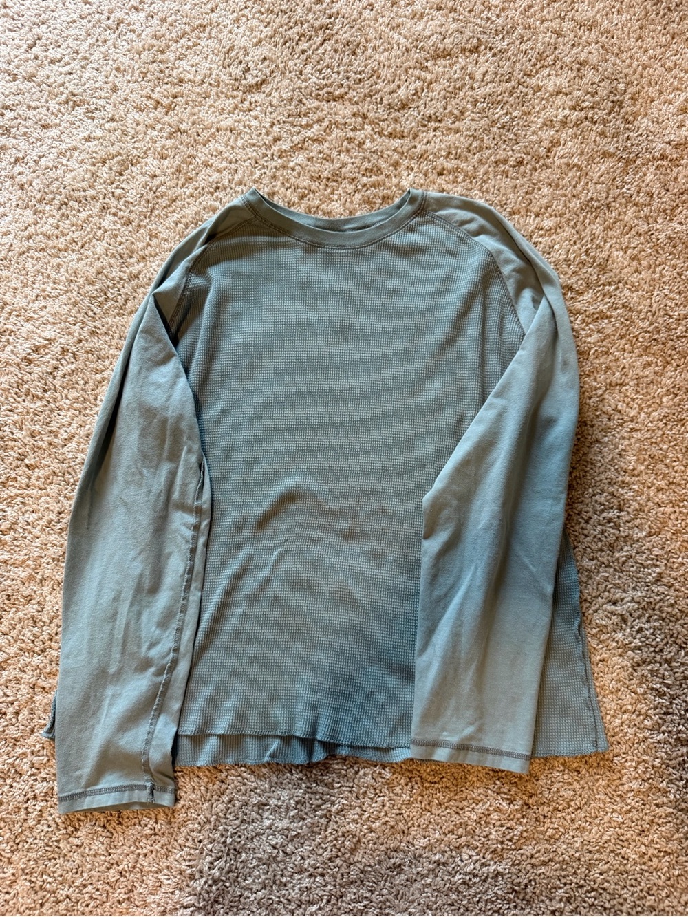 2000’s No Boundaries Teal Ribbed Waffle Long Sleeve Top